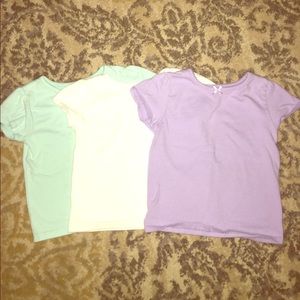 (3) 18 month T-shirts, light purple/wht/light blue